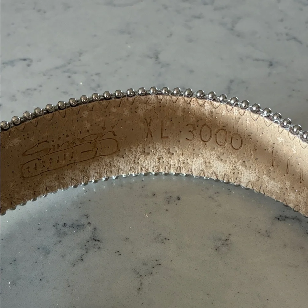 B.B. Simon Silver and Brown Crystal Belt - Picture 5 of 6